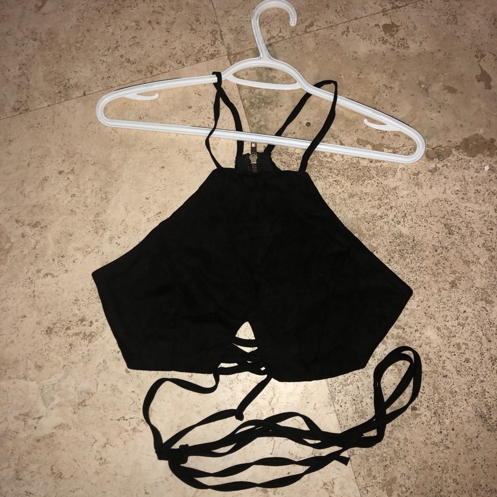 Black wrap top